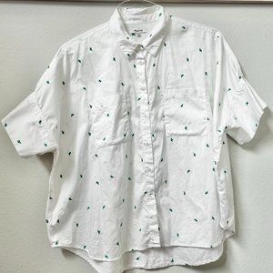 Madewell Embroidered Short-sleeve Cactus Courier Shirt